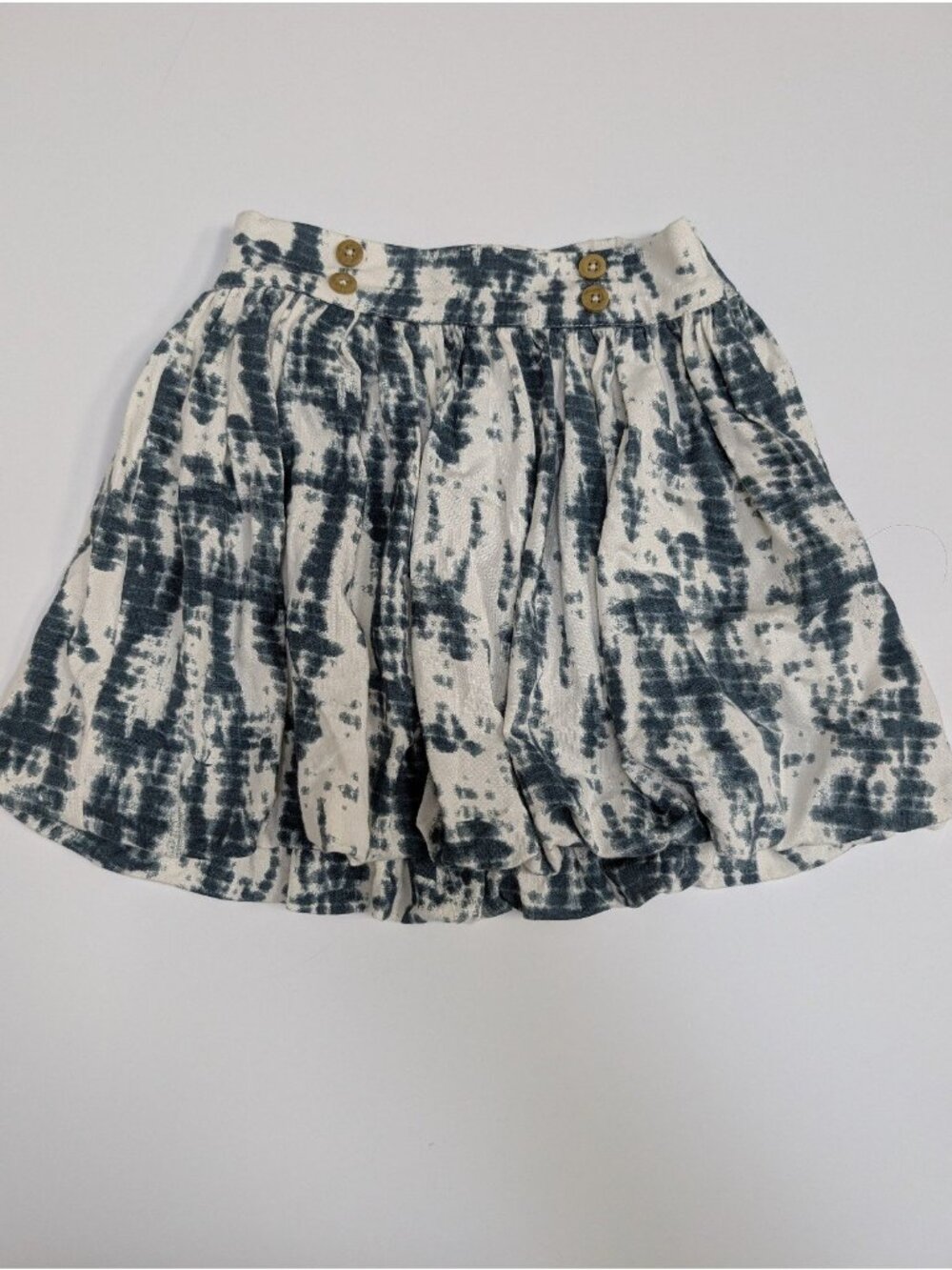 Kate Quinn Modal The Woods Shibori Bubble Skirt 3T Design Sample Blue Teal